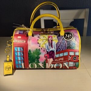 Brand New La Philipe Umbrella In London Satchel Handbag Purse